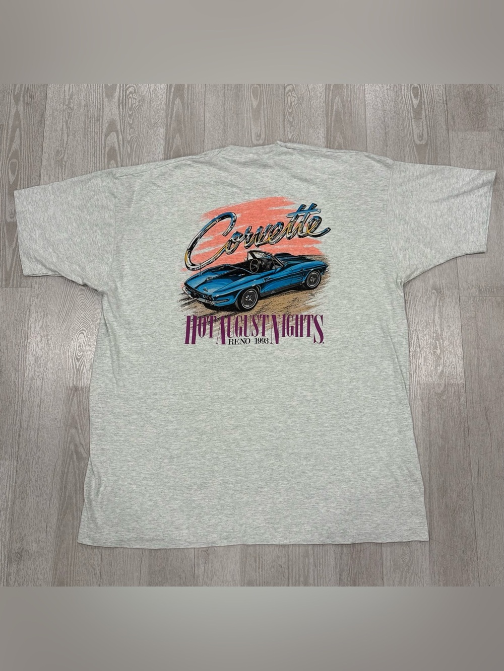 Vintage 1993 Hot August Nights Reno Corvette Graphic T-Shirt